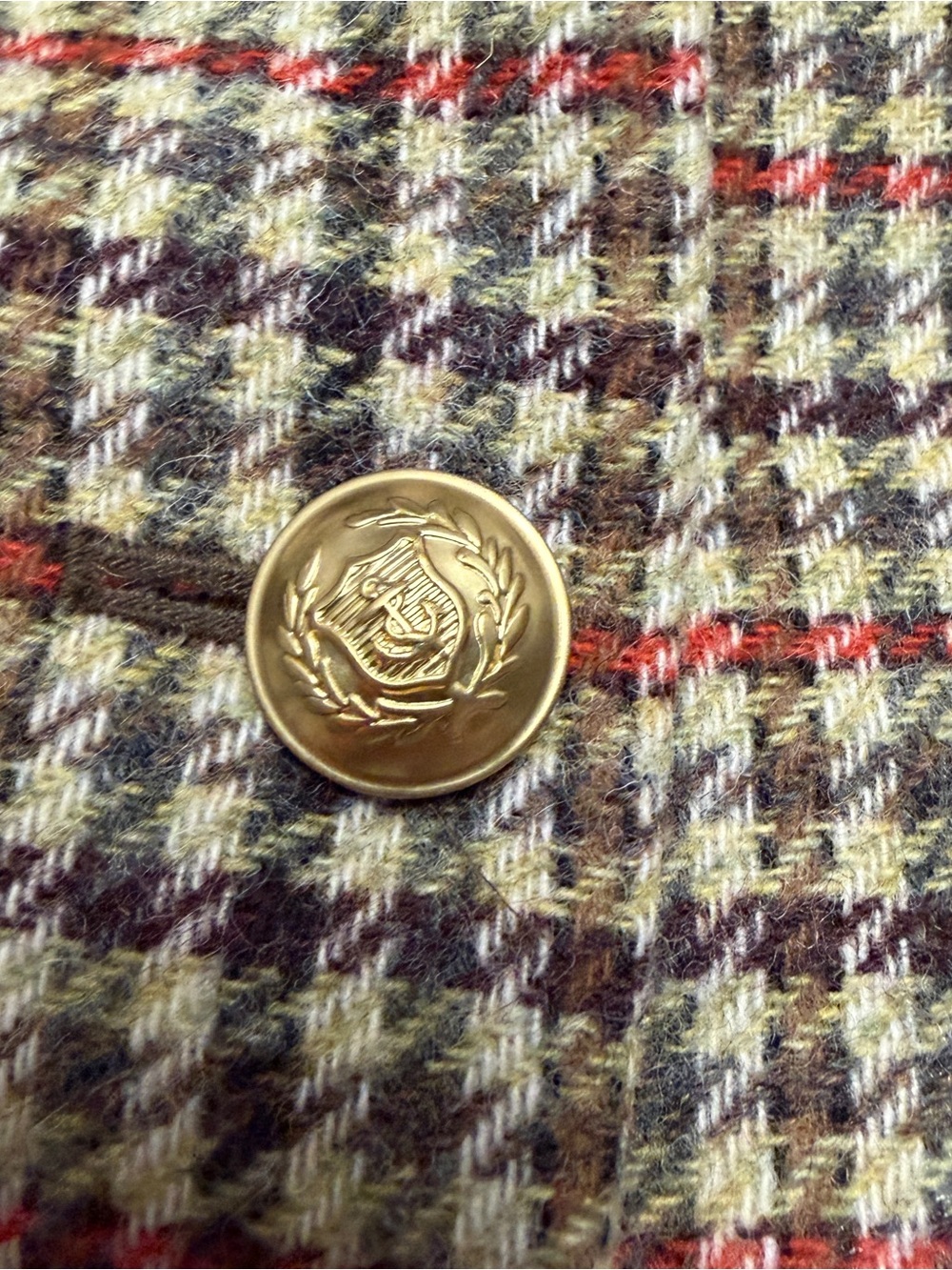 J. Crew Regent Blazer Houndstooth Moon Tweed English Wool Gold Buttons Academia - Picture 6 of 15